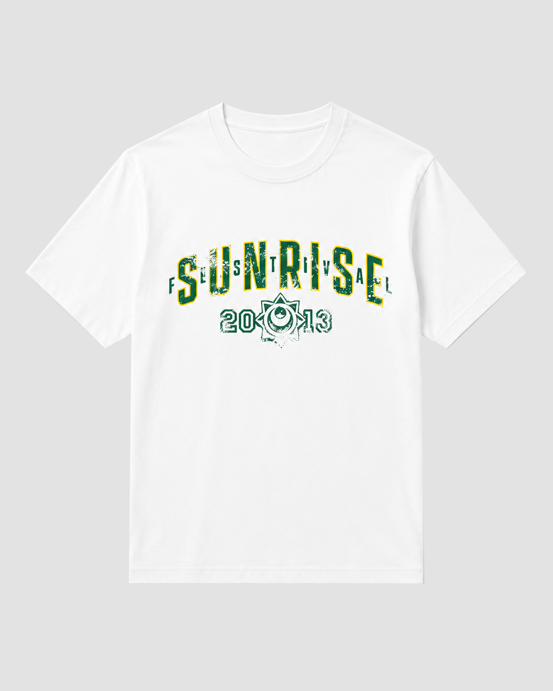 College T-Shirt - Groen Geel
