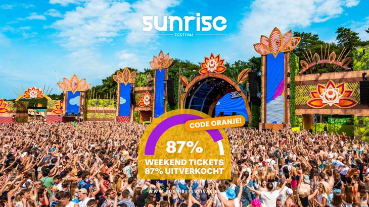 CODE ORANJE, Weekend Tickets 87% uitverkocht!